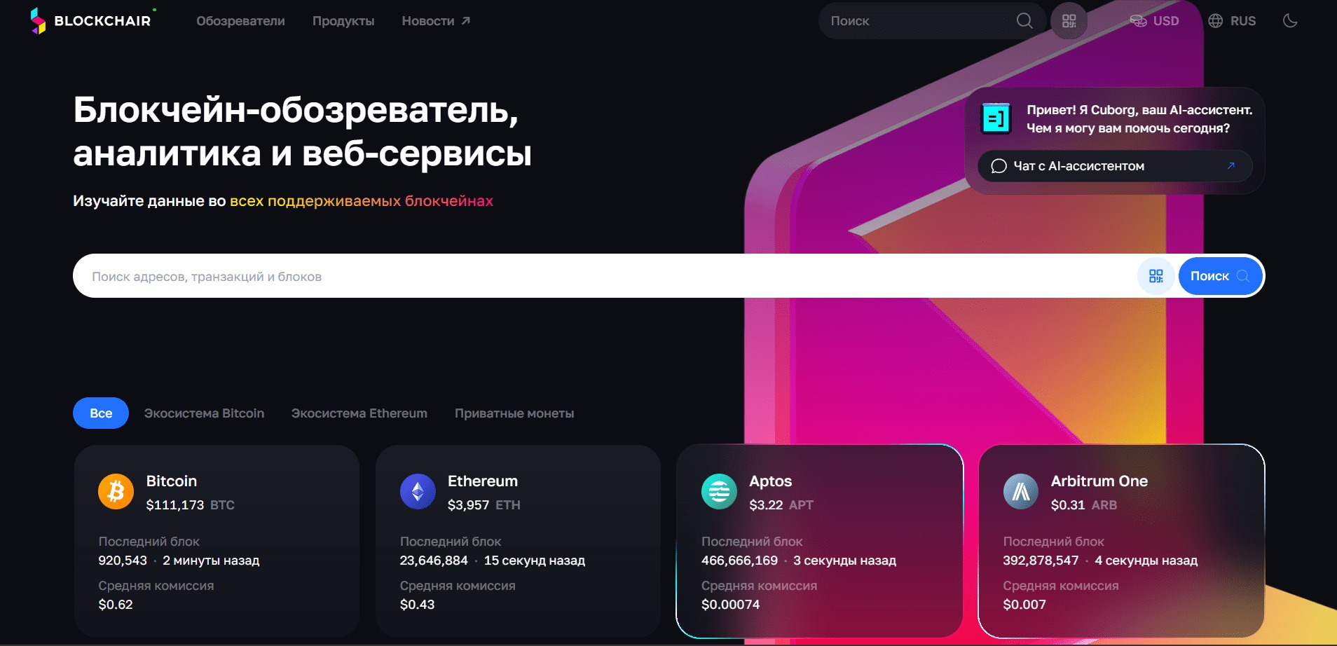сайт blockchair