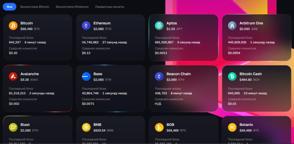 комисии у разных блокчейнов