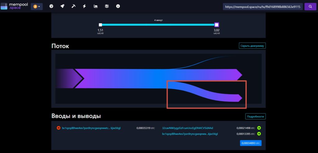 «сдача» в транзакции